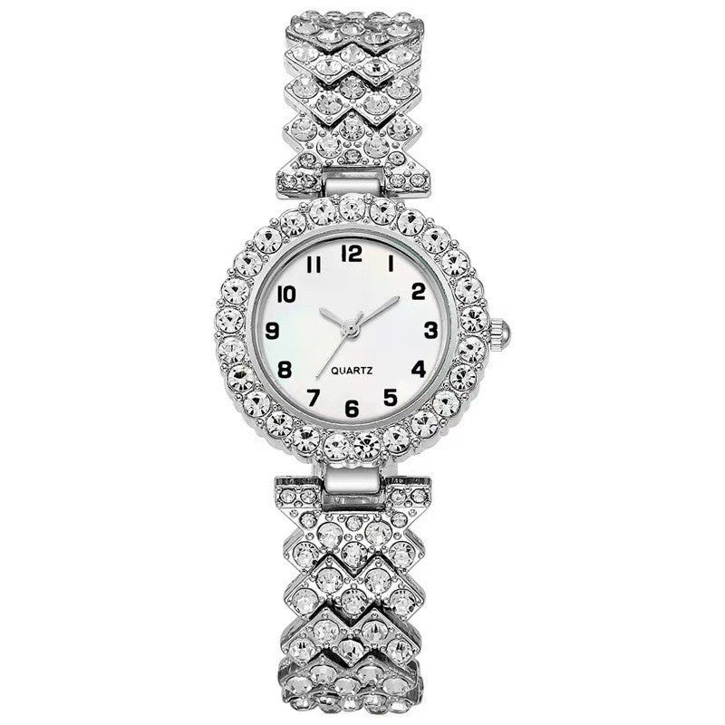 Fashion Jewelry 2pcs Luxury Fashion Women Watch Set Silver Strap Ladies Quartz Wristwatch Alloy Bracelet For Ladies Jewelry Set Clock Gift Fashion Jewelry 2pcs Luxury Fashion Women Watch Set Silver Strap Ladies Quartz Wristwatch Alloy Bracelet For Ladies Jewelry Set Clock Gift